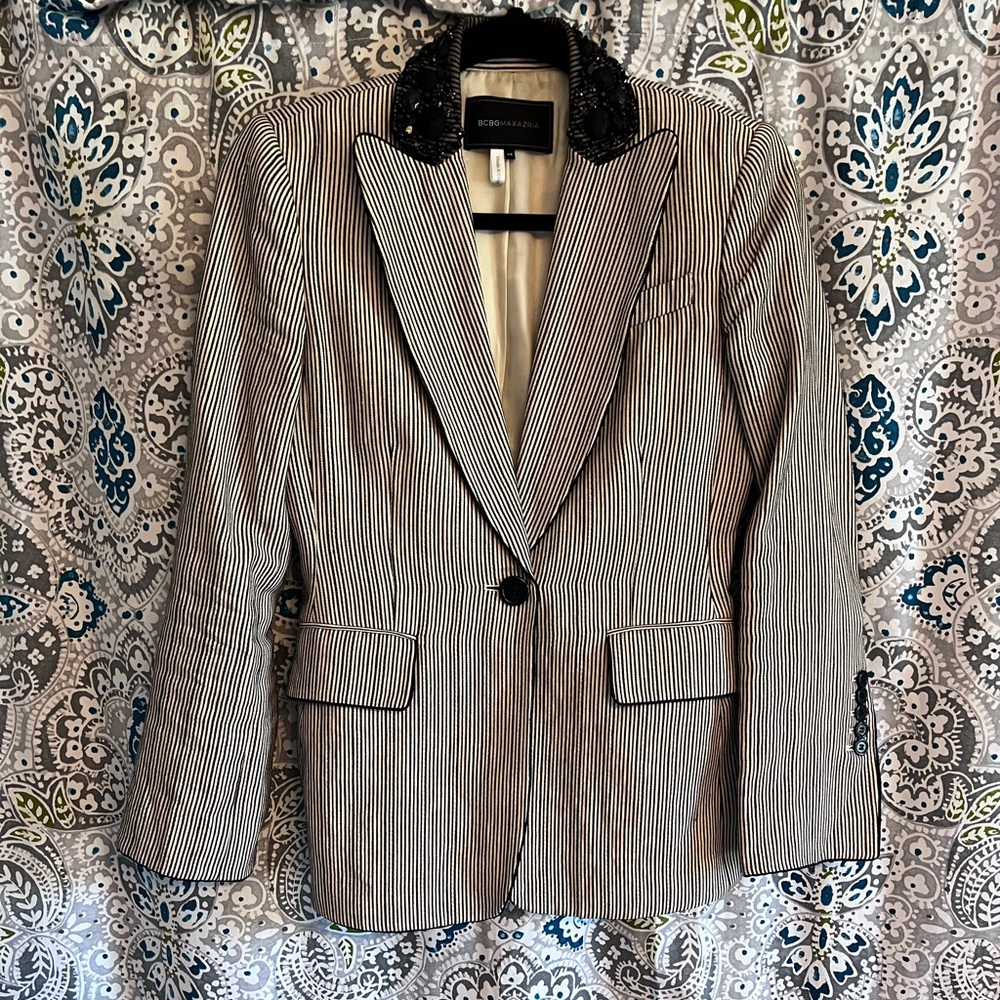 BCBG Striped Blazer